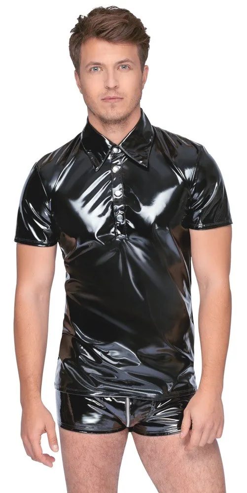 Vinylové polo tričko Black Level – Obrázok 6