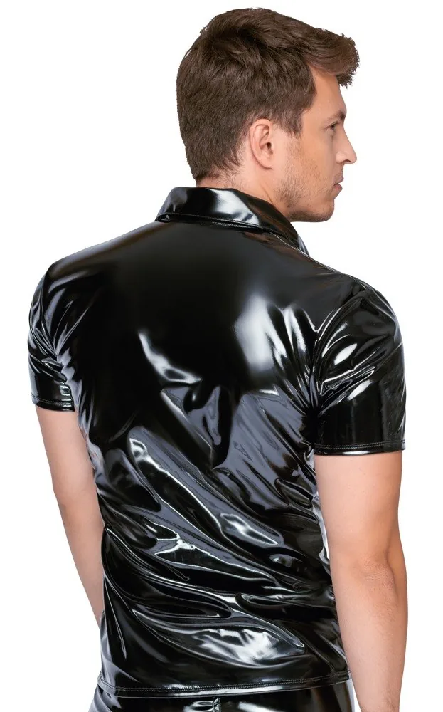Vinylové polo tričko Black Level – Obrázok 7