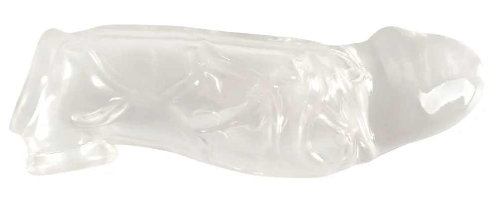 Crystal Clear – návlek na penis s predĺžením a krúžkom na semenníky – Obrázok 2