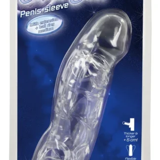 Crystal Clear – návlek na penis s predĺžením a krúžkom na semenníky