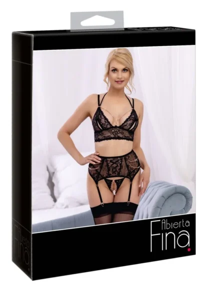 Abierta Fina – podväzkový čipkový set