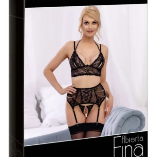 Abierta Fina – podväzkový čipkový set
