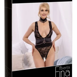 Čipkové body s golierom a retiazkami (Abierta Fina)