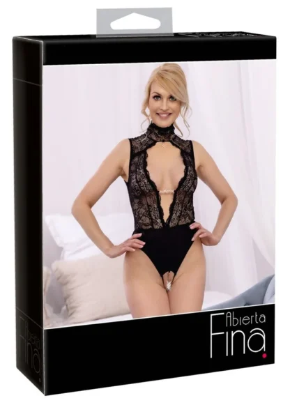 Dvojdielne čipkové body s výrezmi (Abierta Fina)