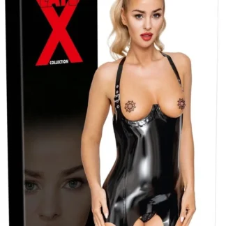 Latexová košieľka s podväzkami