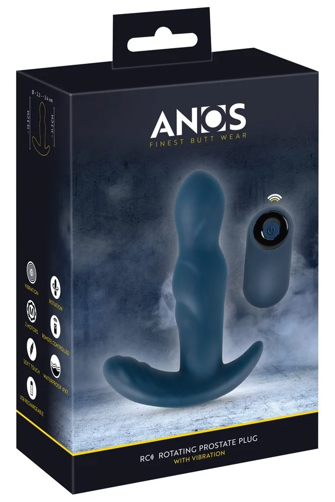 Anos rotačný análny kolík na prostatu s vibráciami