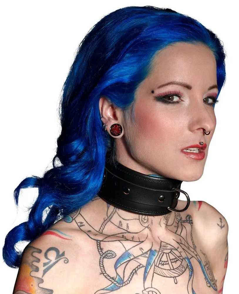 Kožený obojok Leather Collar S/M – Obrázok 7