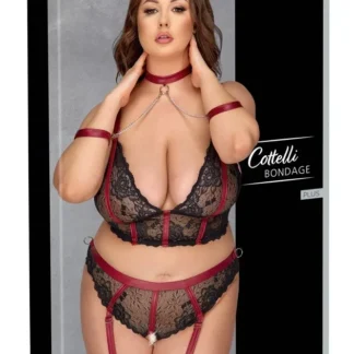 Cottelli Bondage Plus – súprava s obojkom a putami