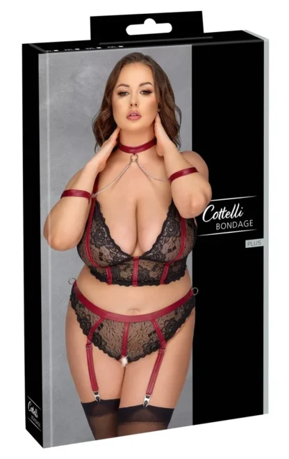 Cottelli Bondage Plus – súprava s obojkom a putami