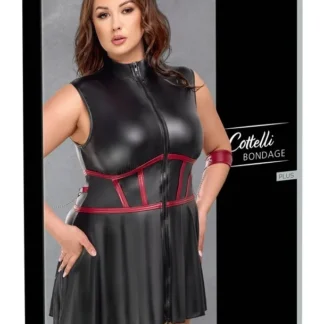 Šaty Cottelli Bondage Plus s putami a maskou