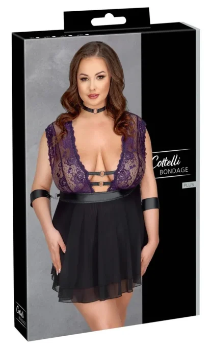 Cottelli Bondage Plus: babydoll s obojkom