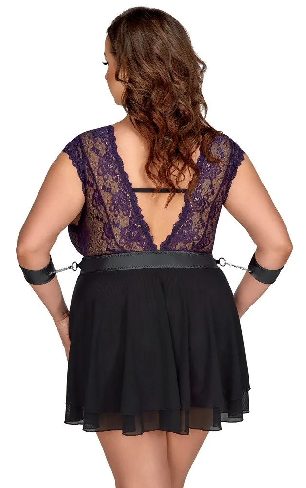 Cottelli Bondage Plus: babydoll, obojok, putá – Obrázok 7