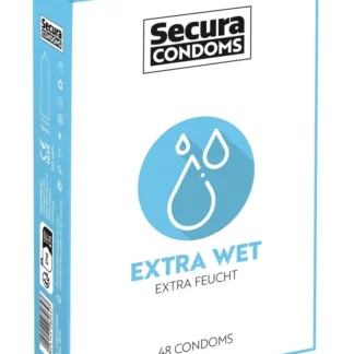 Secura Extra Wet – kondómy s extra lubrikáciou 48 ks