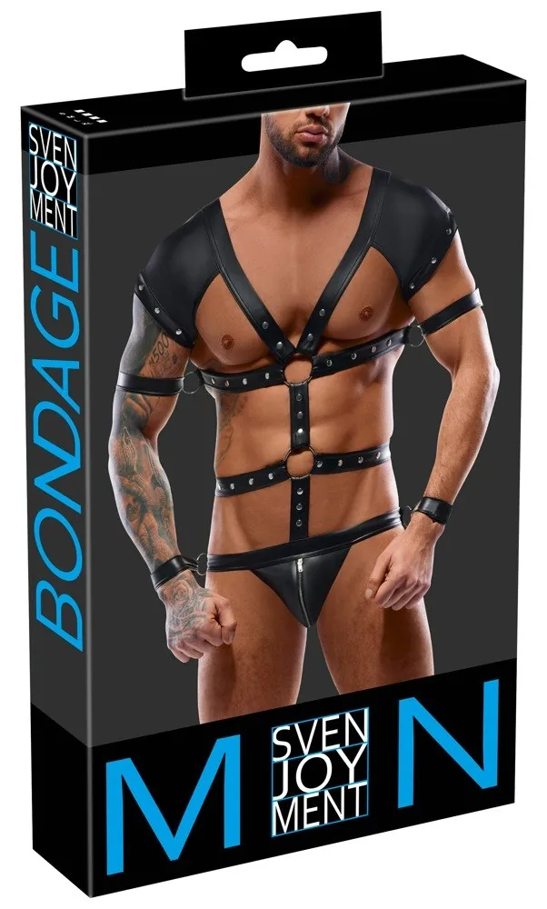 Svenjoyment pánske body v štýle postroja so 4 putami