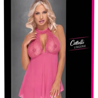 Ružový babydoll Cottelli Lingerie s tangami
