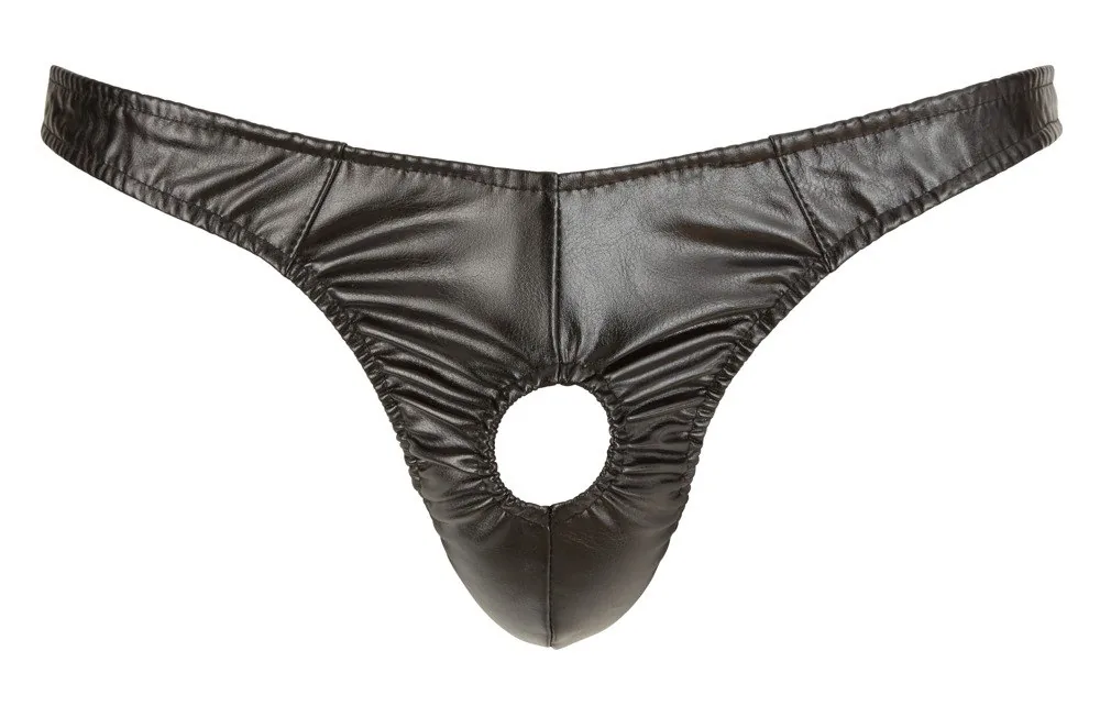 Pánska tanga z imitácie kože, veľkosť 2XL – Obrázok 2