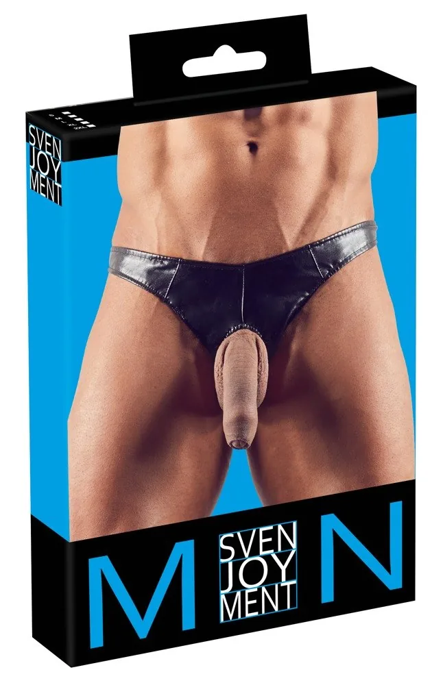 Pánska tanga z imitácie kože, veľkosť 2XL