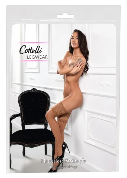 Samodržiace pančuchy Cottelli, telové, veľ. 3