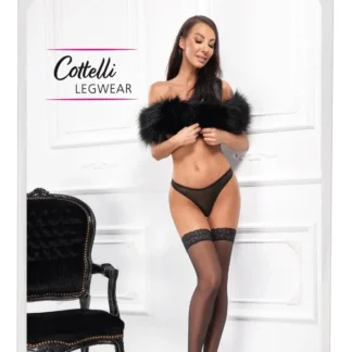 Samodržiace pančuchy Cottelli so 6 cm čipkou