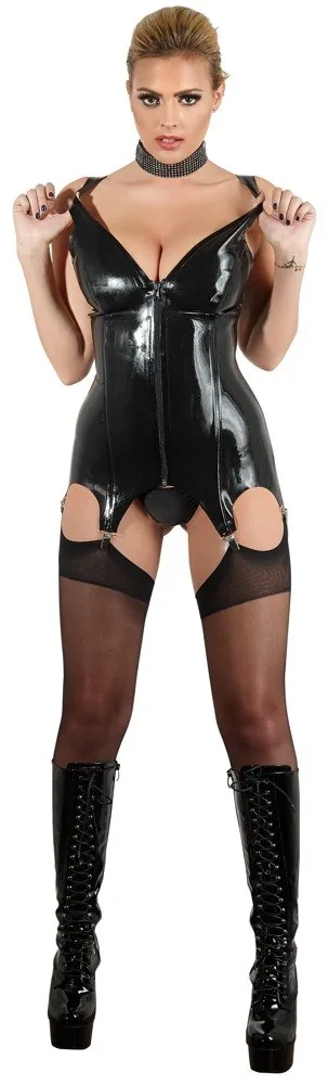 Latexový korzet basque čierny XL – Obrázok 5