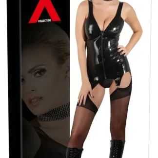 Latexový korzet basque čierny XL