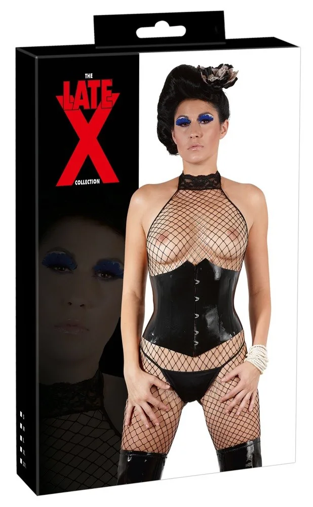 Latexový sťahovací pás čierny XL