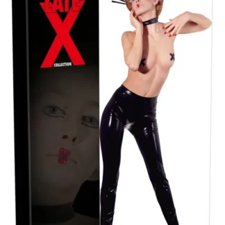 Latexové legíny s otvoreným rozkrokom XL