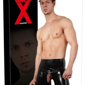 Latexové šortky s otvorom na penis a semenníky 2XL