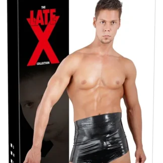 Latexové boxerky Diaper čierne L