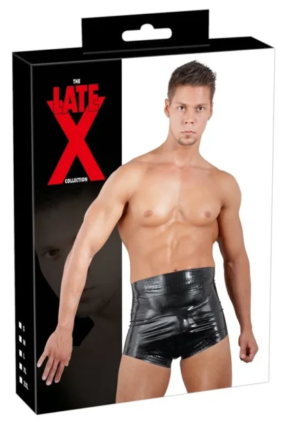 Latexové boxerky Diaper čierne XL