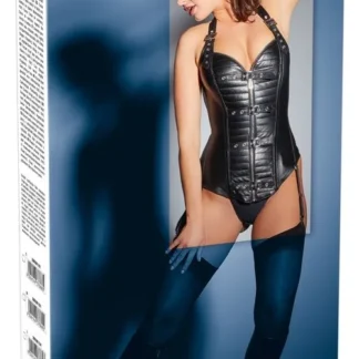 Kožená BDSM korzeta s podväzkami S