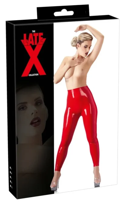 Latexové legíny červené M