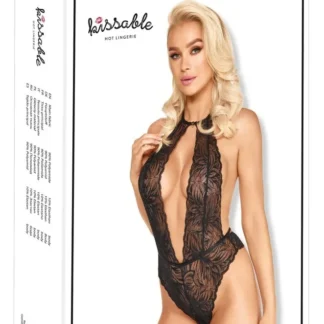 Čipkované body kissable čierne