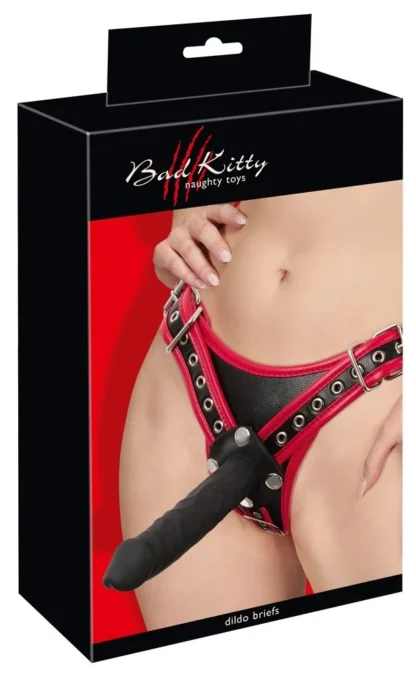Bad Kitty strap-on postroj s 3 dildami, 2XL