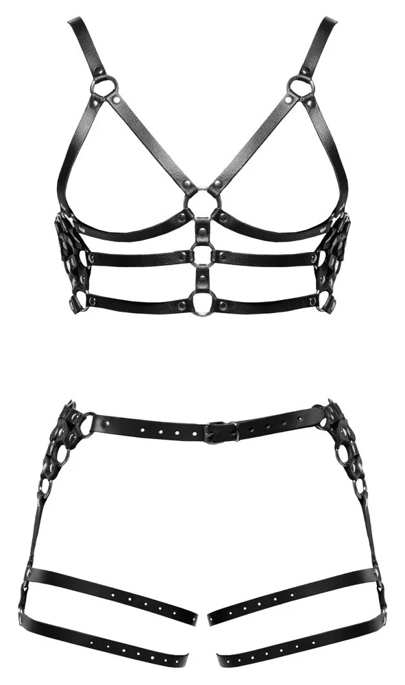 Kožený postroj Leather Harness Set M/L – Obrázok 2