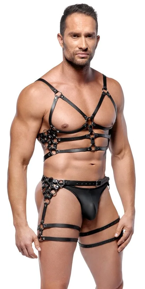 Kožený postroj Leather Harness Set M/L – Obrázok 4