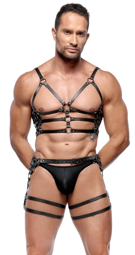 Kožený postroj Leather Harness Set M/L – Obrázok 5