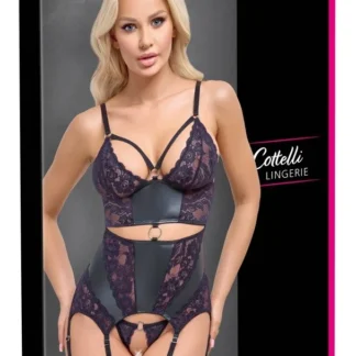 Korzet s fialovými detailmi Cottelli – veľkosť M