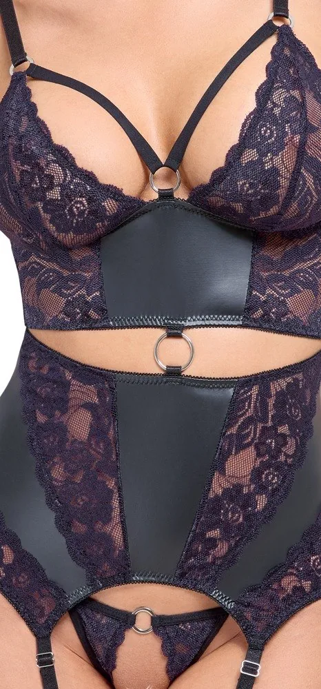 Korzet s fialovými detailmi Cottelli – veľkosť L – Obrázok 2