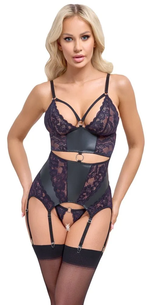Korzet s fialovými detailmi Cottelli – veľkosť L – Obrázok 6