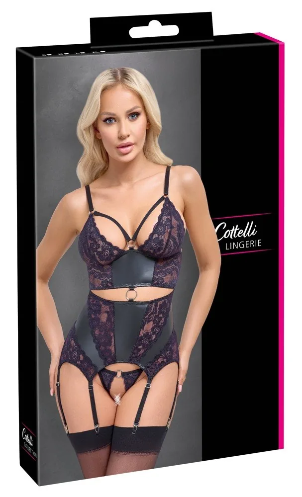 Korzet s fialovými detailmi Cottelli – veľkosť L