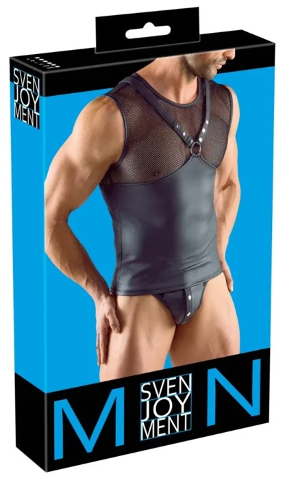Pánsky top Svenjoyment v štýle postroja – čierny, veľkosť S