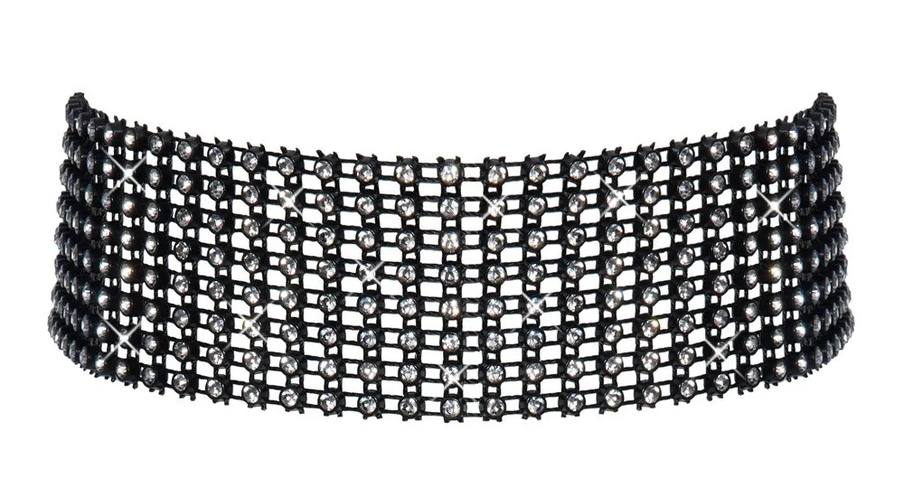 Náhrdelník choker Rhinestone Choker – Obrázok 2