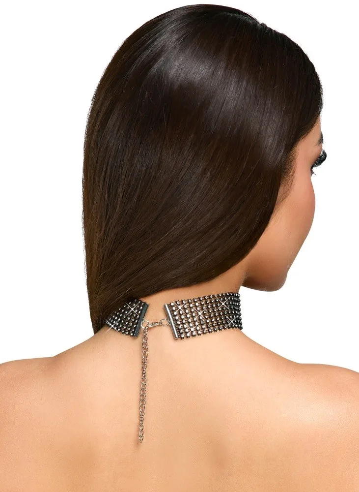 Náhrdelník choker Rhinestone Choker – Obrázok 5