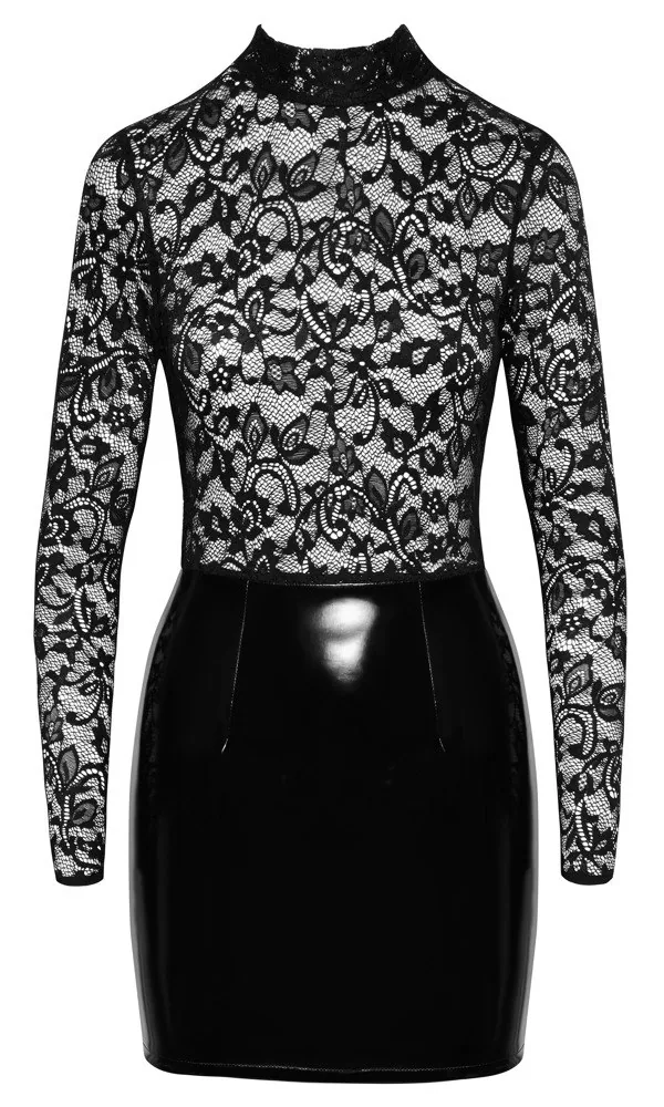Vinylové šaty Black Level Lace XL – Obrázok 3