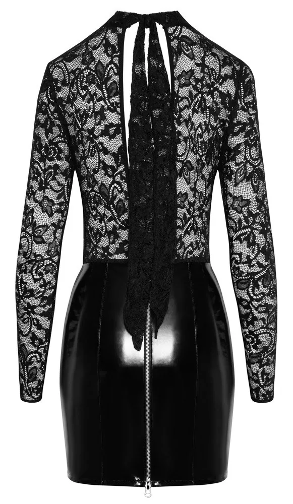 Vinylové šaty Black Level Lace XL – Obrázok 4
