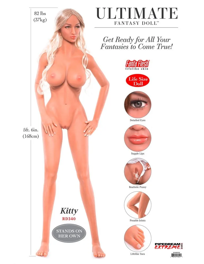 Ultimate Fantasy Dolls Kitty – realistická láskovacia bábika
