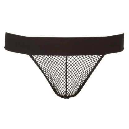 Svenjoyment - Pánsky sieťovaný jockstrap (čierny)