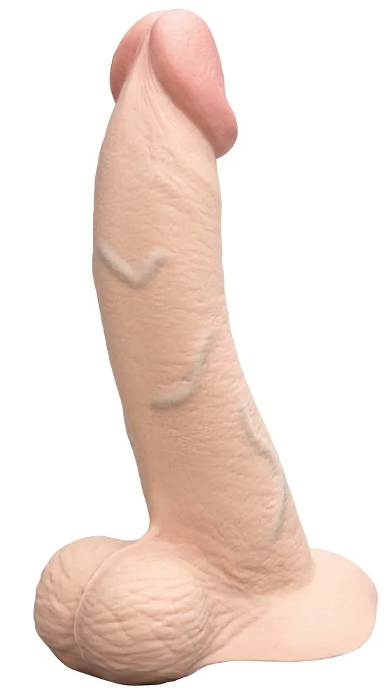 B-Vibe Slipskin 9″ zahnuté realistické dildo – Obrázok 3
