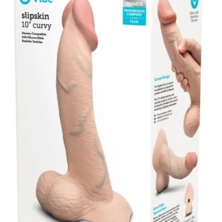 B-Vibe Slipskin 10″ zahnuté realistické dildo